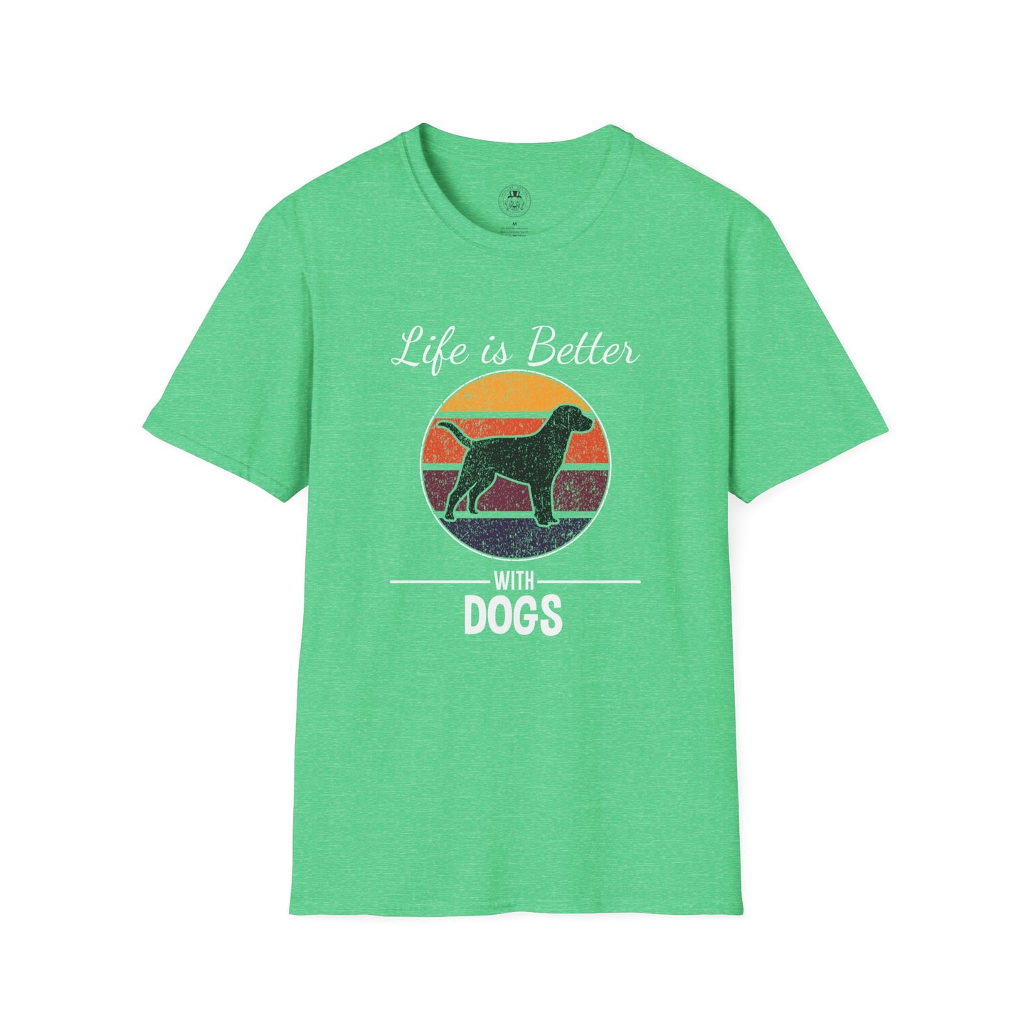 Life is Better with Dogs Soft T Shirt by ShuLuxe Designs