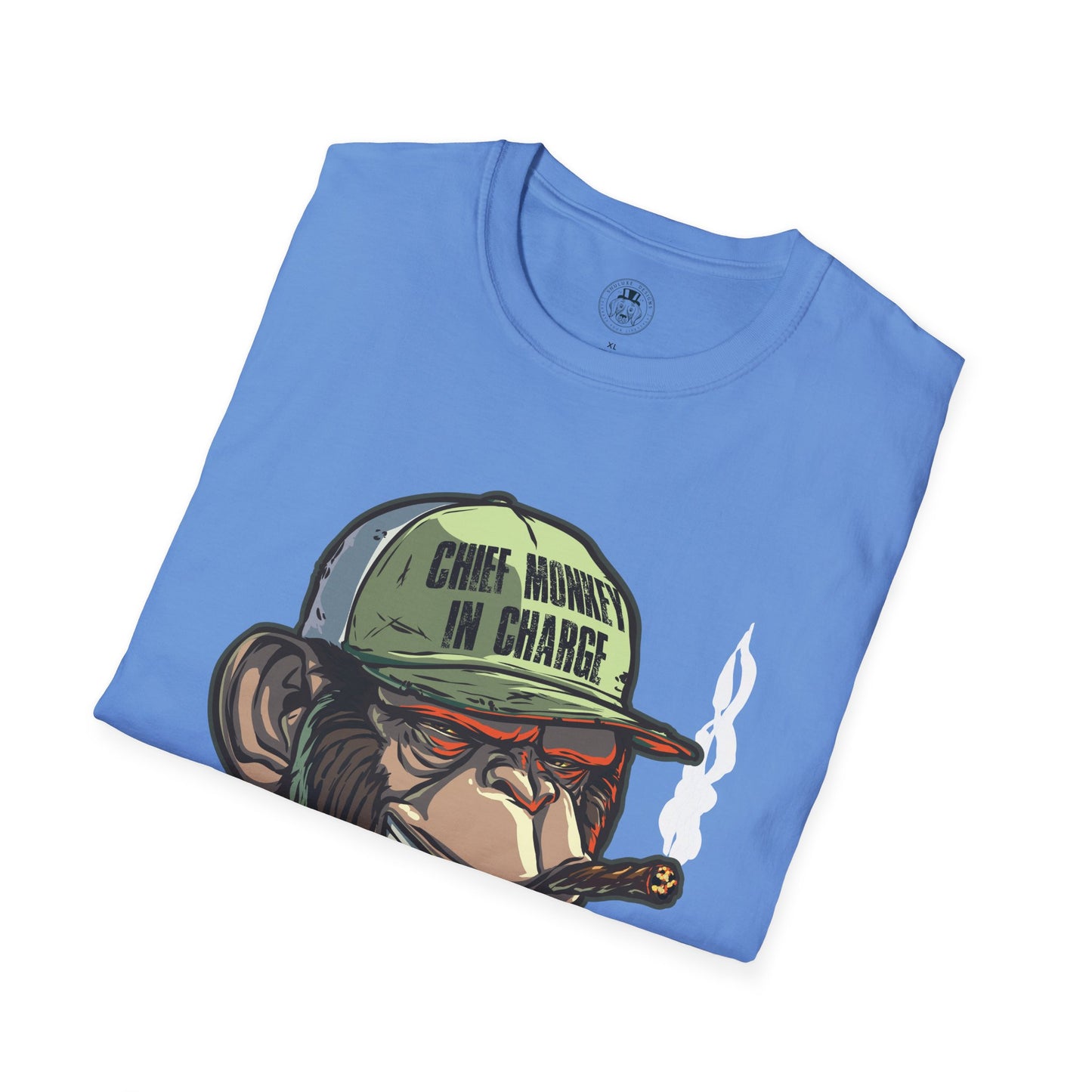 Chief Monkey in Charge Soft T-Shirt by ShuLuxe Designs