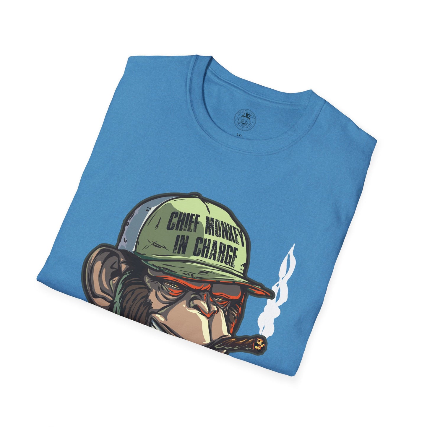 Chief Monkey in Charge Soft T-Shirt by ShuLuxe Designs